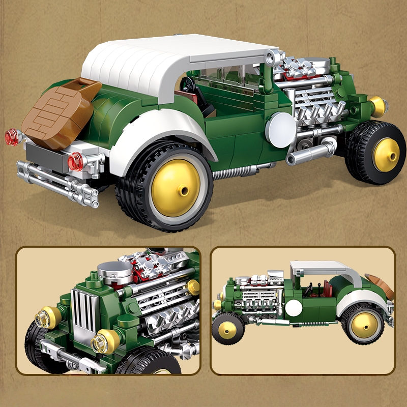 Retro vintage car building blo - đánh giá và giá Vintage Collectible Toy Cars