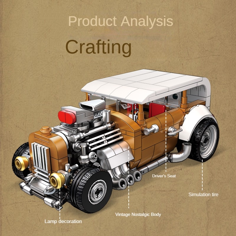 Retro vintage car building blo - đánh giá và giá Vintage Collectible Toy Cars
