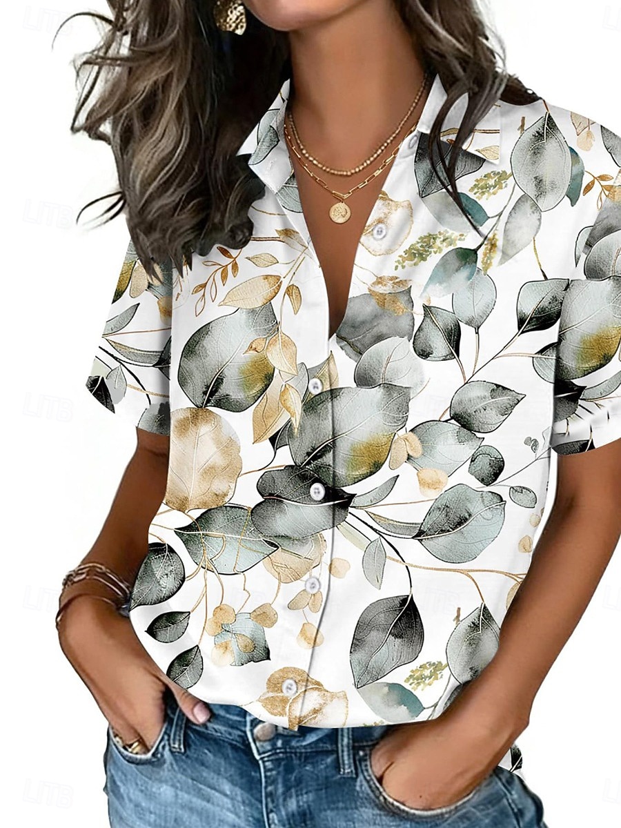 Women's Dot Print Lapel Shirt  - đánh giá và giá Vintage Collectible Buttons