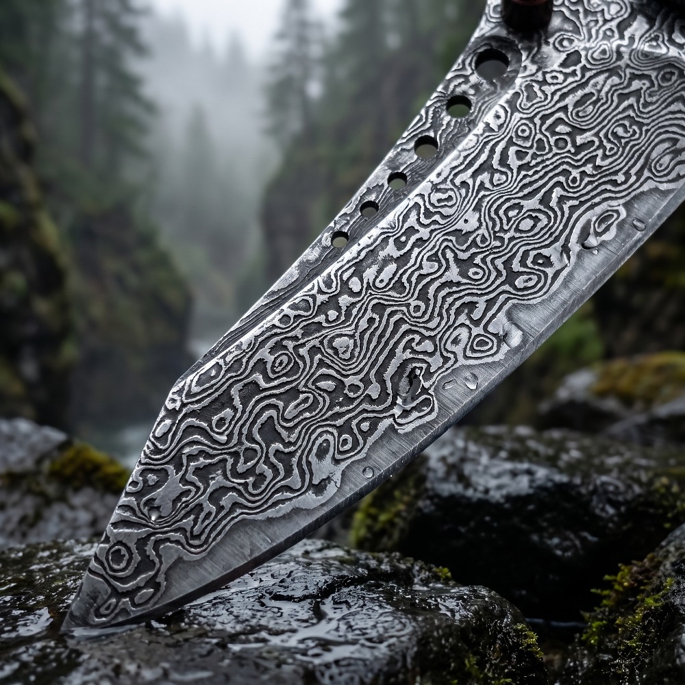 High Hardness Damascus Pattern - đánh giá và giá Vintage Collectible Knives
