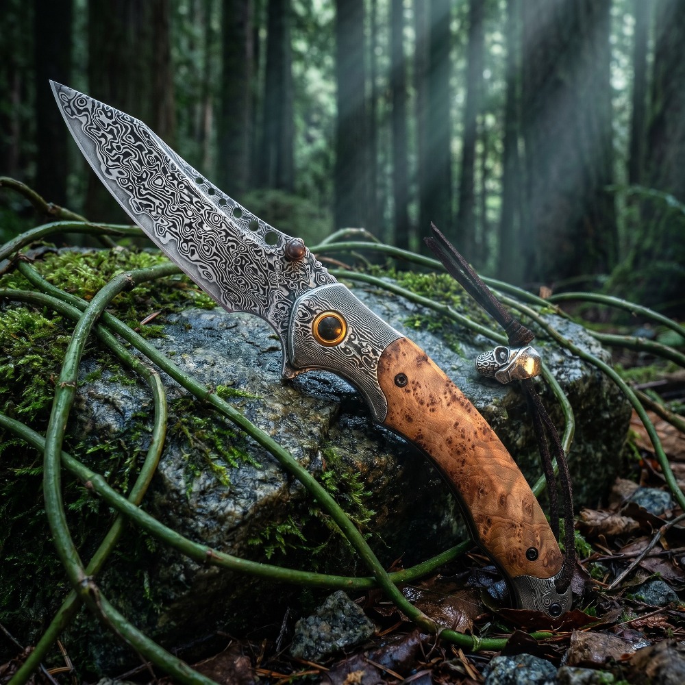 High Hardness Damascus Pattern - đánh giá và giá Vintage Collectible Knives