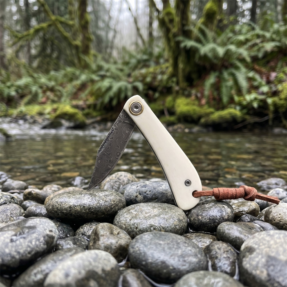 Vintage Damascus Folding EDC P - đánh giá và giá Vintage Collectible Knives